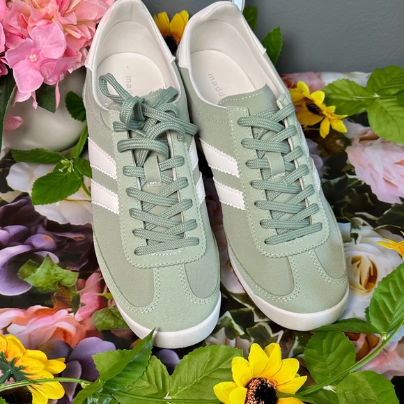 Madden Girl Sage Green Sneakers with White Accents - Picture 6 of 10